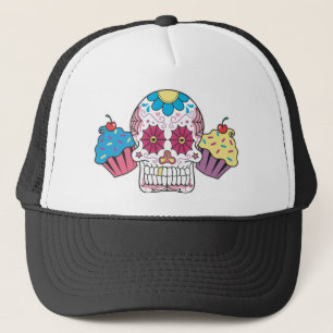 Sugar Skull and Cupcakes Trucker Hat
