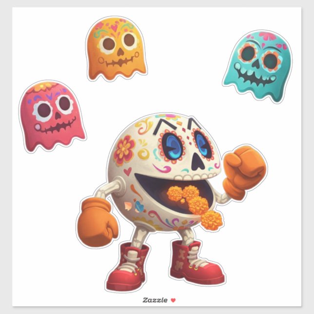 Sugar Skull Arcade Sticker (Sheet)