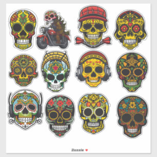 Sugar Skull Art 12 Piece Vintage Pack