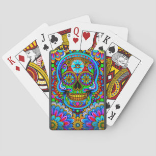 Sugar Skull Art - A Spectrum of Spirits Playing Cards