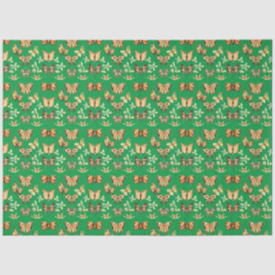 Sugar Skull Art - Butterfly Pattern (Green) Tissue Paper
