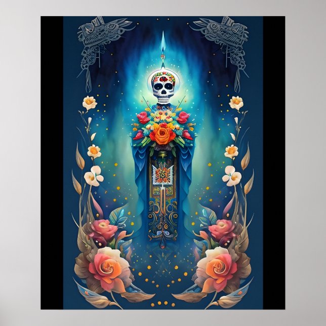 Sugar Skull Art - Celebrate Mexico's Traditions Poster (Front)