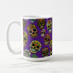 Sugar Skull Art Colorful Pattern  Coffee Mug