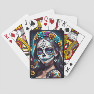 Sugar Skull Art -  Cultural Beauty Playing Cards