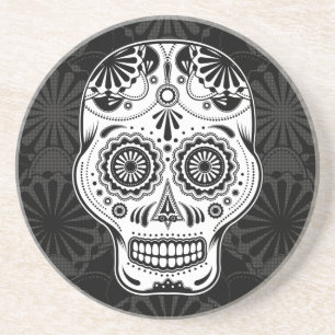 Sugar Skull Art - Day of the Dead coaster