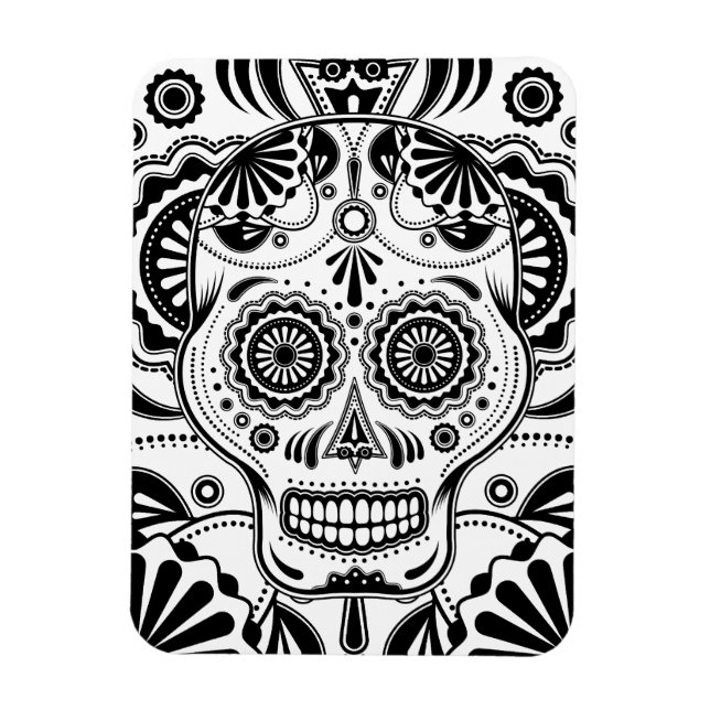 Sugar Skull Art "Day of the Dead" magnet (Vertical)
