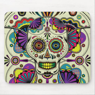 Sugar Skull Art - Day of the Dead mousepad