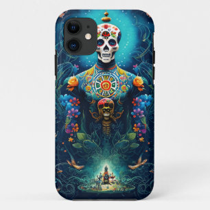 Sugar Skull Art - Discover the Beauty iPhone 11 Case
