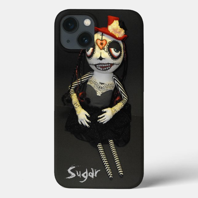 Sugar Skull Art Doll Sugar Iphone Case (Back)