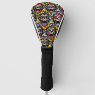 Sugar Skull Art - Feeling Amped Up Golf Head Cover