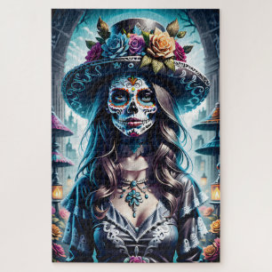 Sugar Skull Art -  Festive Spirit Jigsaw Puzzle