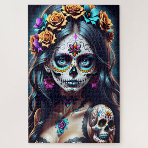 Sugar Skull Art - Fiesta of Colours Jigsaw Puzzle