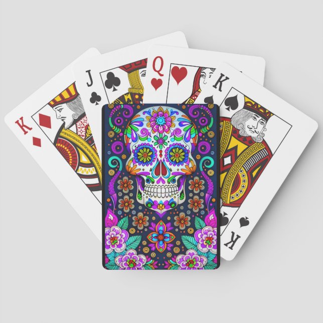Sugar Skull Art - Life in Death Playing Cards (Back)