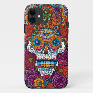 Sugar Skull Art - Mesmerising Beauty iPhone 11 Case