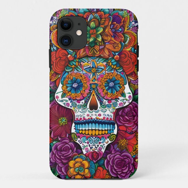 Sugar Skull Art - Mesmerising Beauty Case-Mate iPhone Case (Back)