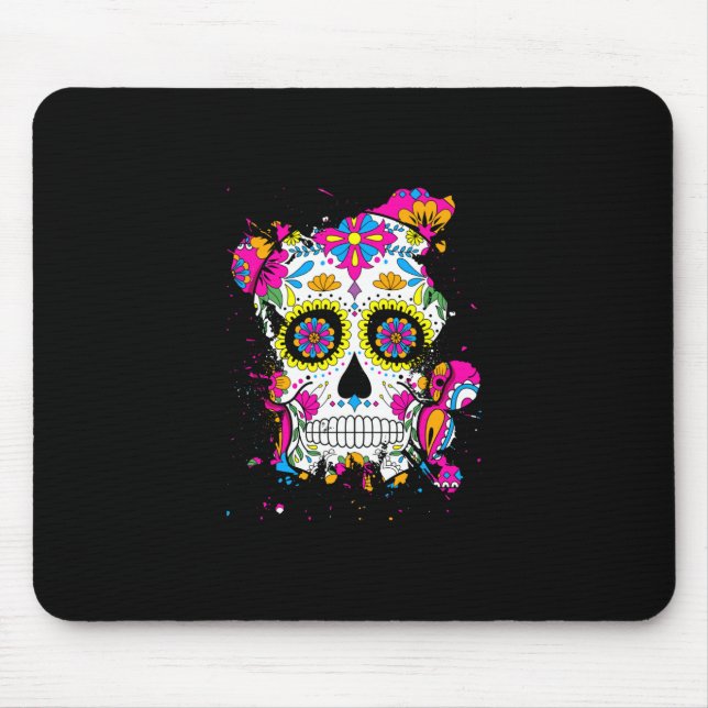 Sugar Skull Art Mouse Mat (Front)