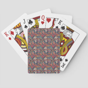 Sugar Skull Art - Playful Day of the Dead Playing Cards