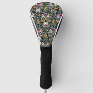 Sugar Skull Art - Steampunk Meets Tradition Golf Head Cover