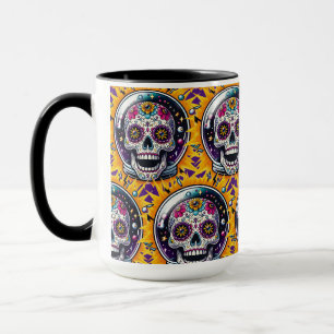 Sugar Skull Art - Sugar Skull Astronaut Mug