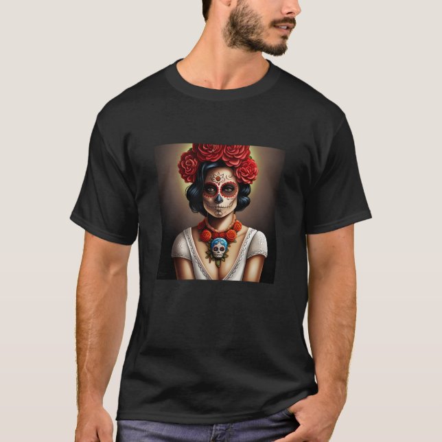Sugar Skull Art T-Shirt (Front)