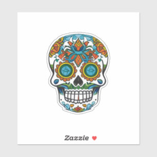 Sugar Skull Art - Traditional Colourful