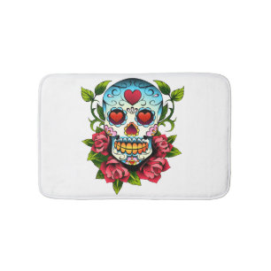 Sugar Skull Bath Mat