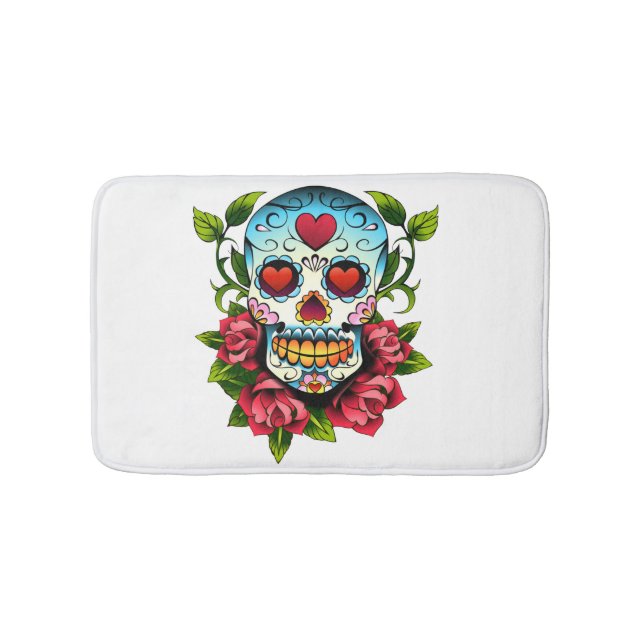 Sugar Skull Bath Mat (Front)