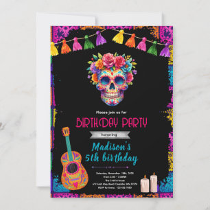 Sugar Skull Birthday party Invitation