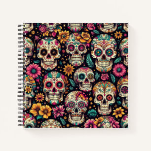 Sugar Skull Blossoms  Notebook