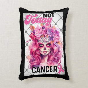 Sugar Skull Breast Cancer Awareness Throw Pillow