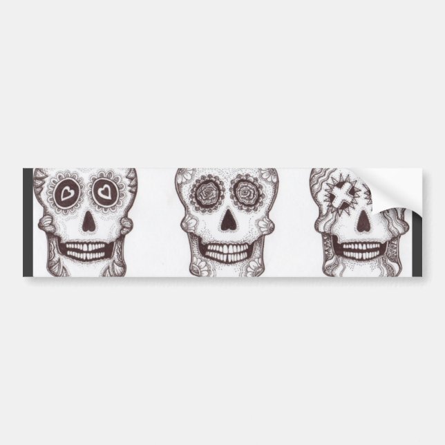 Sugar Skull Bumper sticker (Front)