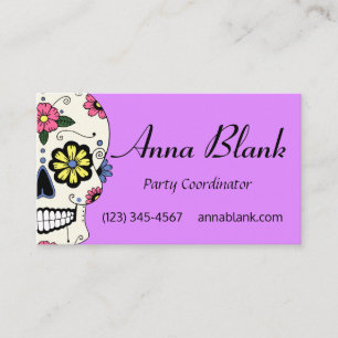Sugar Skull Business Card Party Coordinator