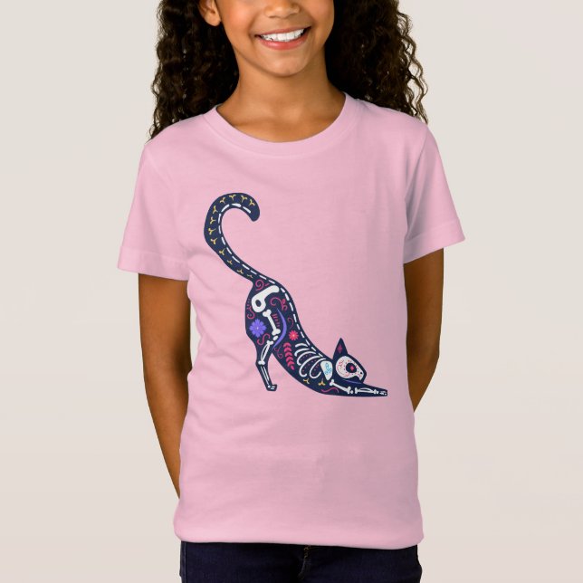 Sugar Skull Calavera Cat I T-Shirt (Front)