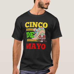 Sugar Skull Calavera Mexican Fiesta Mexico Cinco D T-Shirt