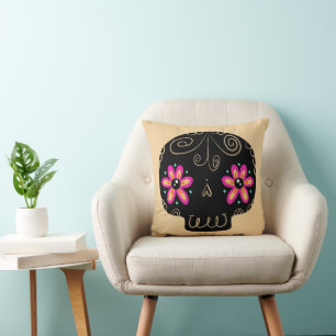 Sugar Skull Calaverita Day of the Dead Cushion