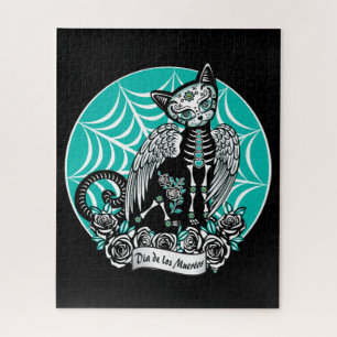 Sugar Skull Cat Jigsaw Puzzle