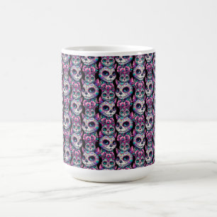 Sugar Skull Cat Pattern Coffee Mug