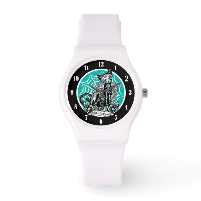 Sugar Skull Cat Watch (Front)