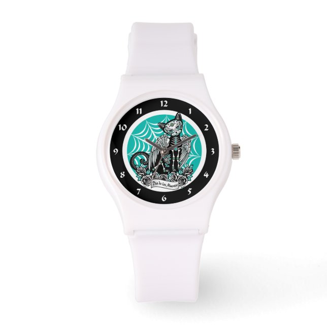 Sugar Skull Cat Watch (Front)
