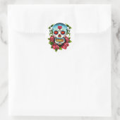 Sugar Skull Classic Round Sticker (Bag)