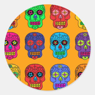 Sugar Skull Classic Round Sticker