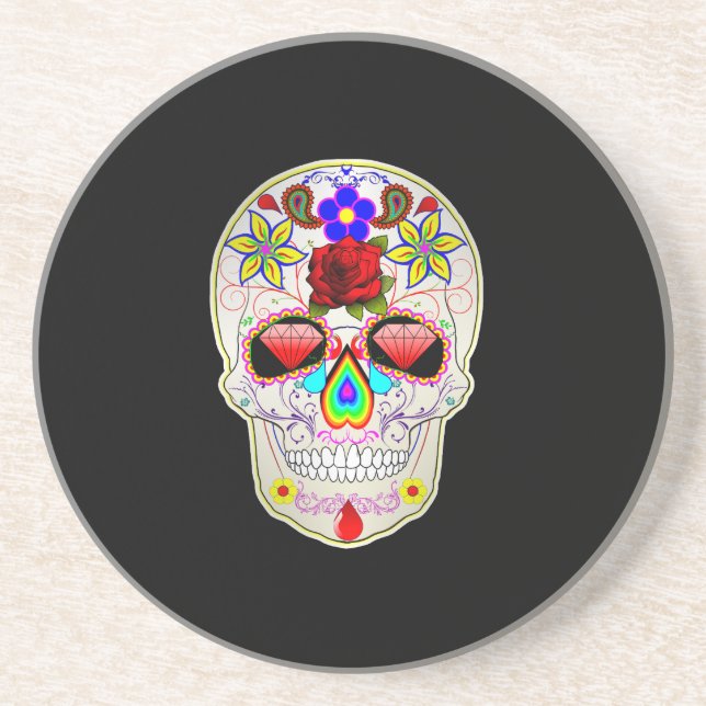 sugar skull coaster (Front)