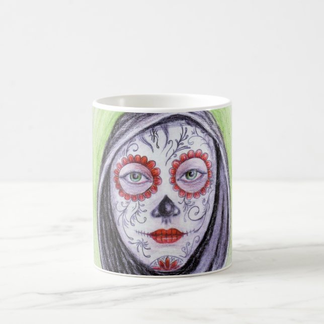 Sugar skull coffee mug (Center)