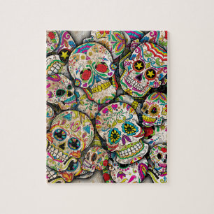 Sugar Skull Collage Jigsaw Puzzle