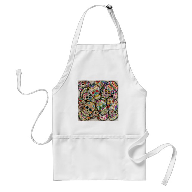 Sugar Skull Collage Standard Apron (Front)