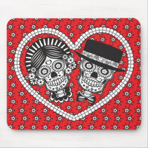 Sugar Skull Couple Mouse Mat