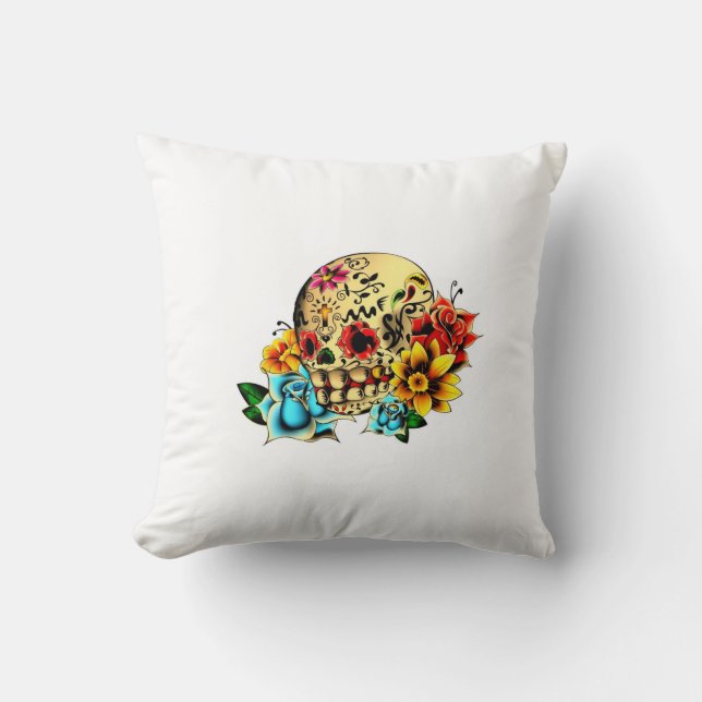 Sugar Skull Cushion (Front)