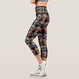 Sugar skull capri on sale leggings