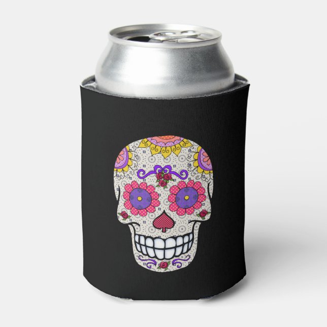 Sugar Skull, Day of the Dead, Can Cooler (Can Front)