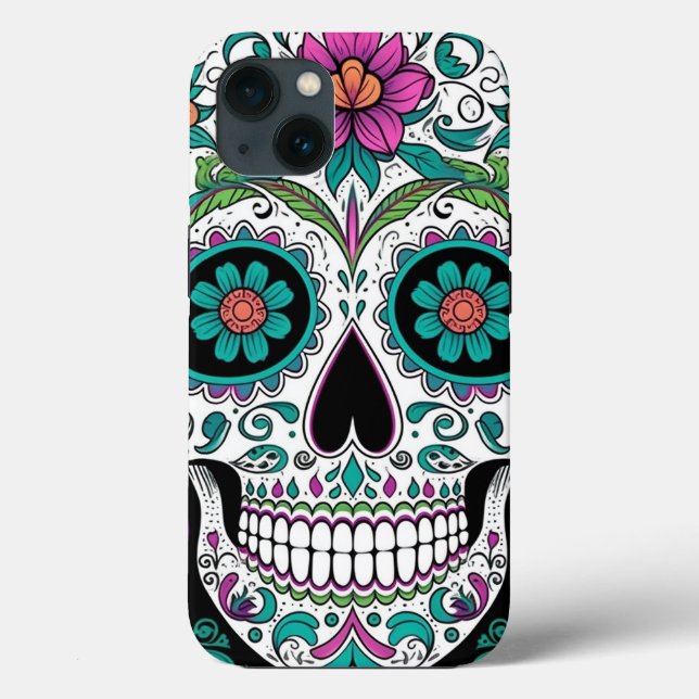 Sugar Skull Day Of The Dead Case-Mate iPhone Case (Back)